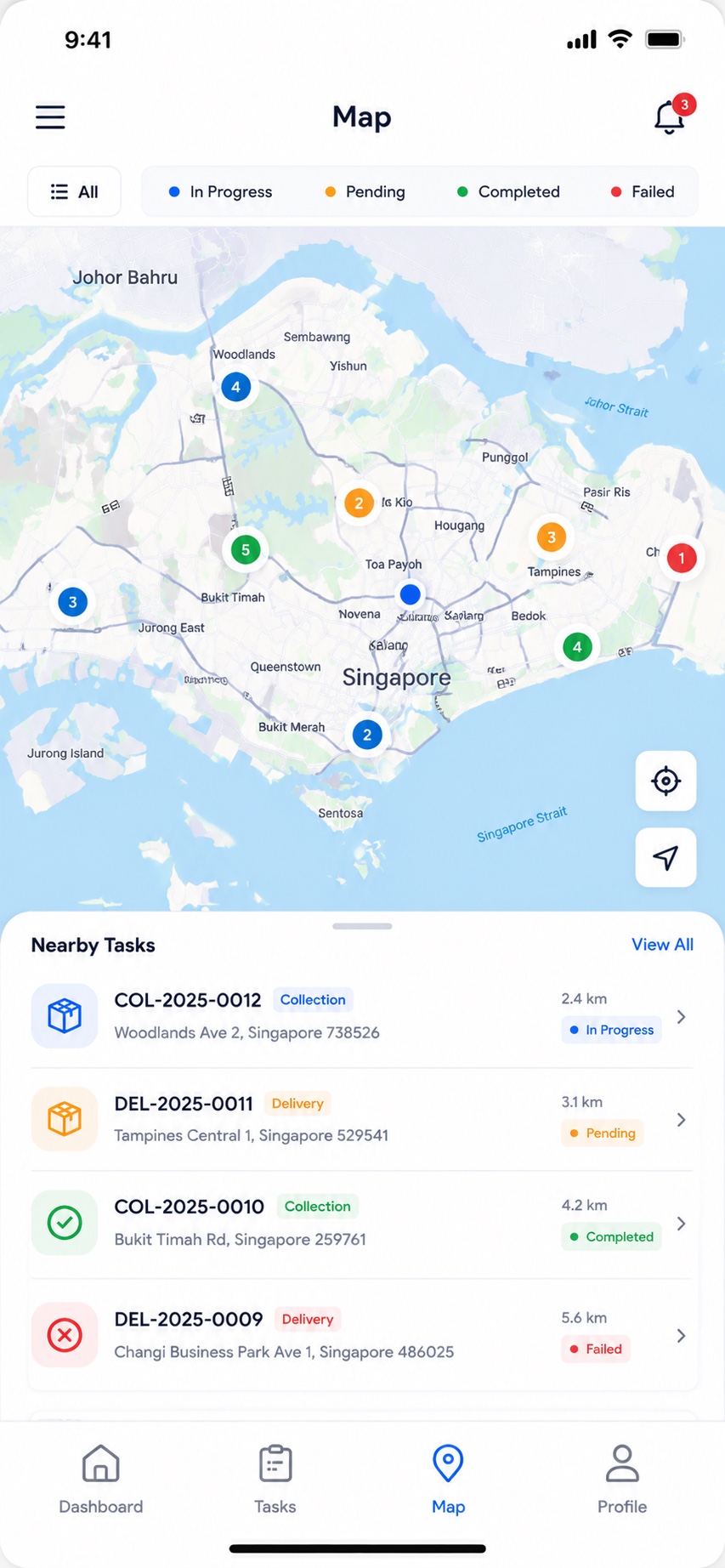 DMS driver app — task detail