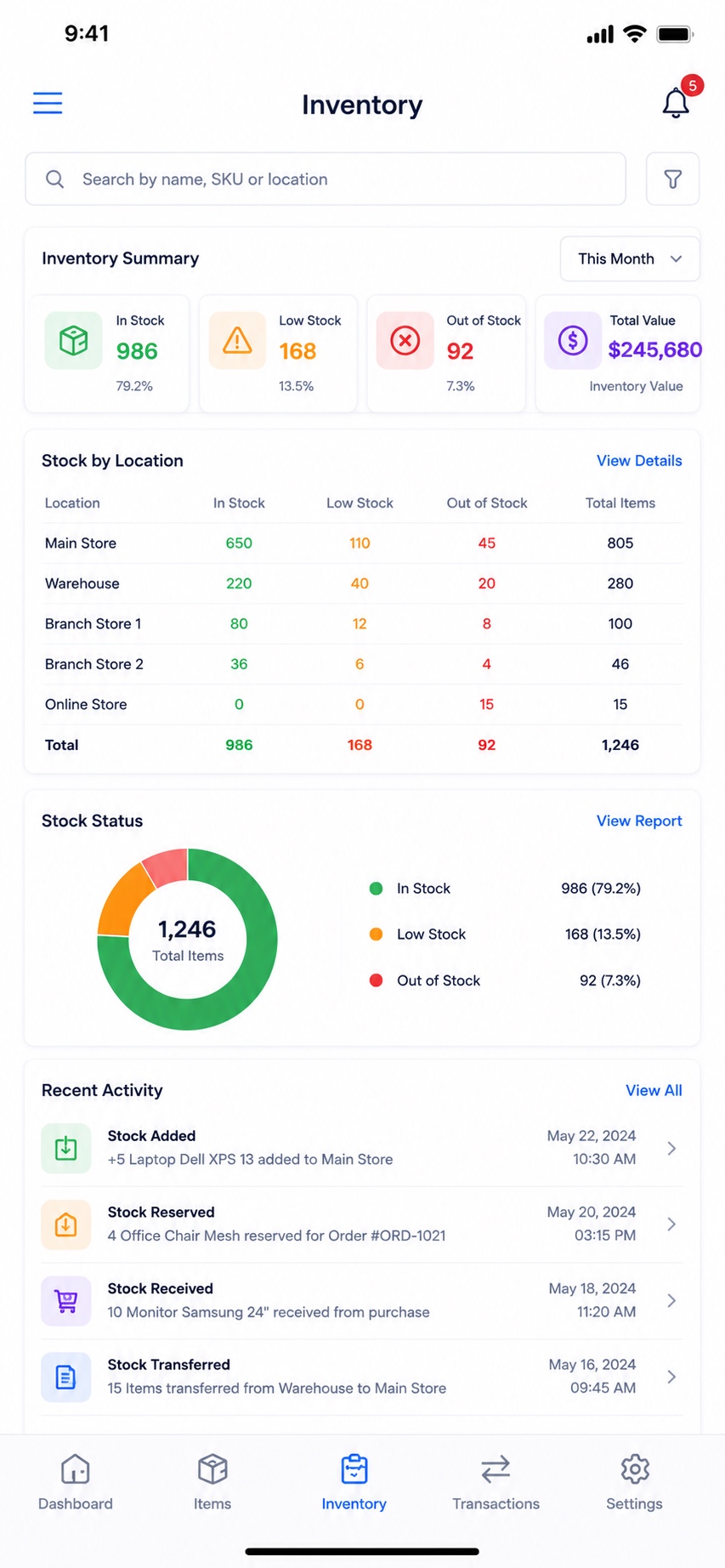 ITS mobile — inventory